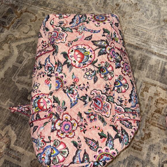 Vera Bradley Set W/Small Duffel Bag And Large Duffel Bag Raspberry Fitz Pattern - Picture 11 of 16